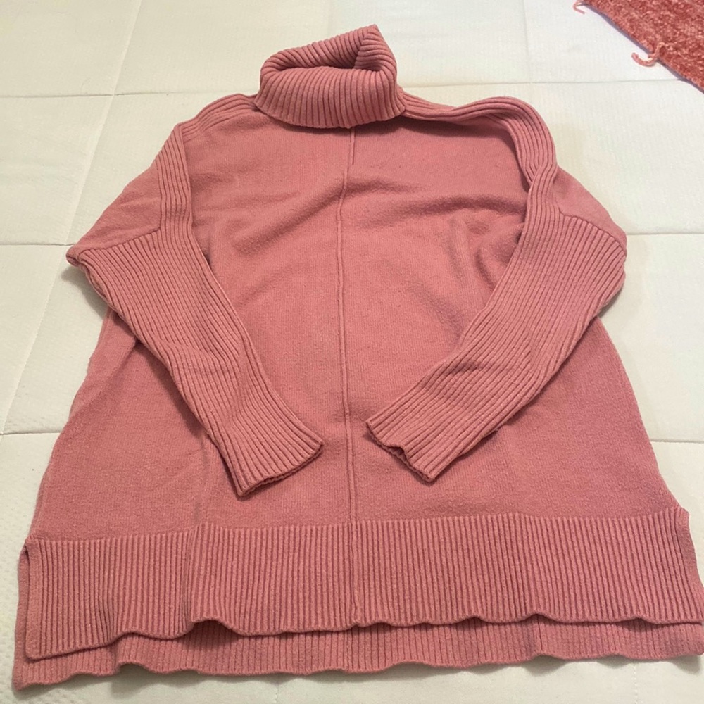 Oversized Turtleneck Knit Sweater